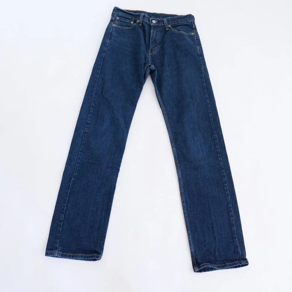 Levi's 505 Straight Leg  Dark Wash Denim Jeans 30/32 - Picture 1 of 12